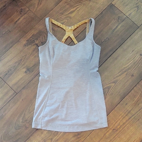Lululemon Optimal Tank Top, Cross Back Gray SZ 6 - Picture 1 of 5